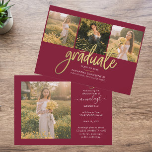 Anuncio Graduación 4 Clase de Collage de fotos de 2025