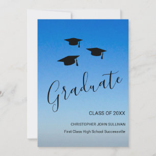 Anuncio Graduación azul moderna