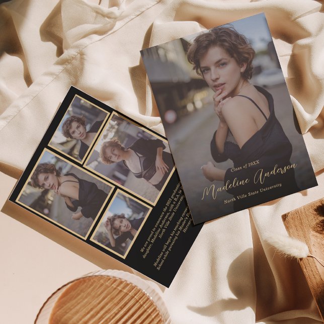 Anuncio Graduación clásica de fotos de oro negro (Subido por el creador)