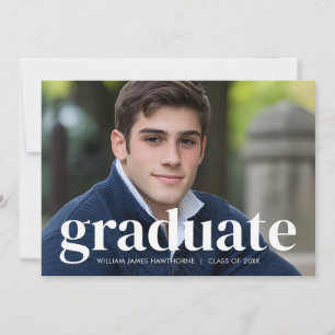 Anuncio Graduación con Foto Clásica Negrita Minimalista Mo