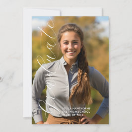 Anuncio Graduación con Foto de Letra Moderna y Elegante