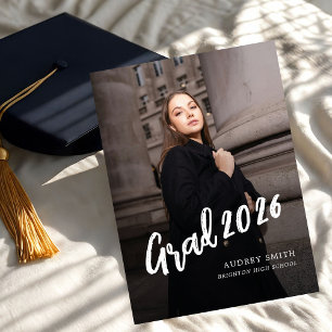 Anuncio Graduación con Foto en Letra Moderna para Graduado