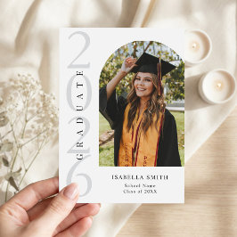 Anuncio Graduación con Foto Minimalista en Blanco y Negro 