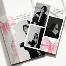 Graduación con lazo rosa