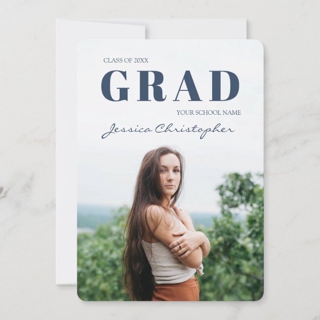 Anuncio Graduación contemporánea de grado 5 Collage de fot (Anverso)