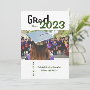 Anuncio Graduación de año de foto GRAD simple