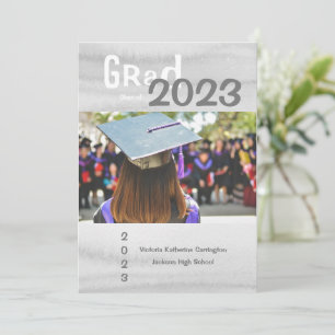 Anuncio Graduación de año de foto GRAD simple