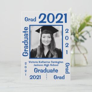 Anuncio Graduación de año de foto GRAD simple