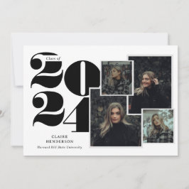 Anuncio Graduación de Collage de fotos de escritura de tip