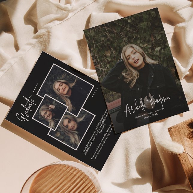 Anuncio Graduación de Collage de fotos de guión de brillo  (Subido por el creador)