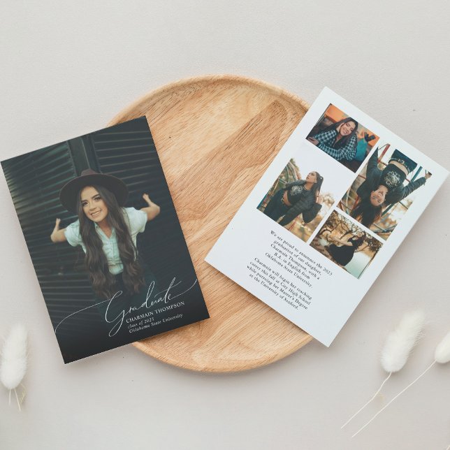 Anuncio Graduación de Collage de fotos de guión romántico (Subido por el creador)