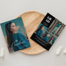 Graduación de Collage de fotos negro elegante