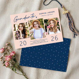 Anuncio Graduación de Collage de fotos Rubor 3 de la Marin