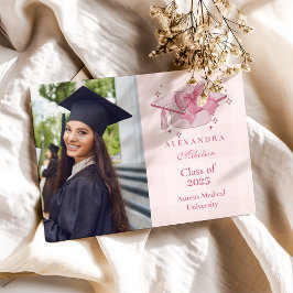 Anuncio Graduación de Coquette Pink Bow
