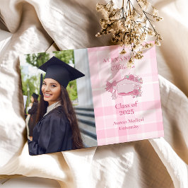 Anuncio Graduación de cutis rosada de Coquette Retro de Fo