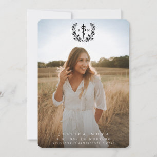 Anuncio Graduación de enfermero de Black Asclepius RN regi