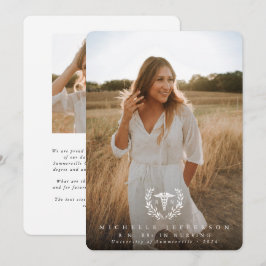 Anuncio Graduación de enfermero de RN en White Caduceus