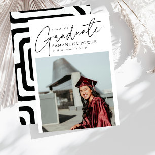 Anuncio Graduación de escritura moderna 2 fotos Graduación