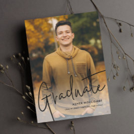 Anuncio Graduación de escritura moderna Graduación de foto