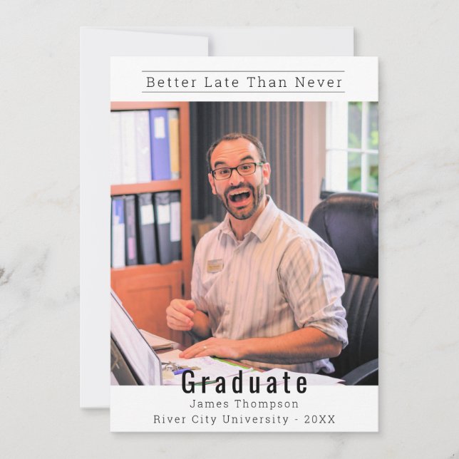 Anuncio Graduación de estudiante de Edad personalizado con (Anverso)