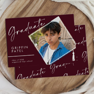 Anuncio Graduación de foto de gota de graduación moderna d