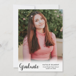 Anuncio Graduación de foto de graduado moderna con escritu