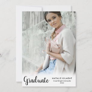 Anuncio Graduación de foto de graduado moderna con escritu