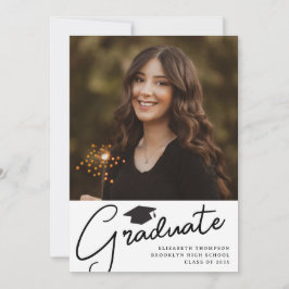 Anuncio Graduación de foto de guiones formales de GRADUADO