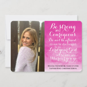 Anuncio Graduación de foto de Personalizado de la Biblia C