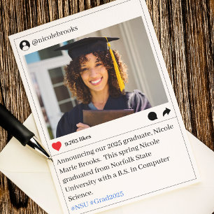 Anuncio Graduación de foto de publicación en medios social