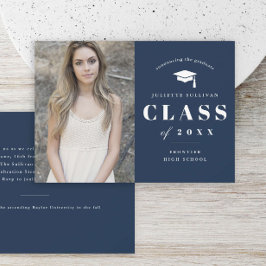 Anuncio Graduación de foto de tipo mínimo