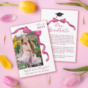 Anuncio Graduación de foto del Arco de Oja Rosa de Fuchsia