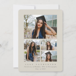 Anuncio Graduación de foto mínima de marco beige 4