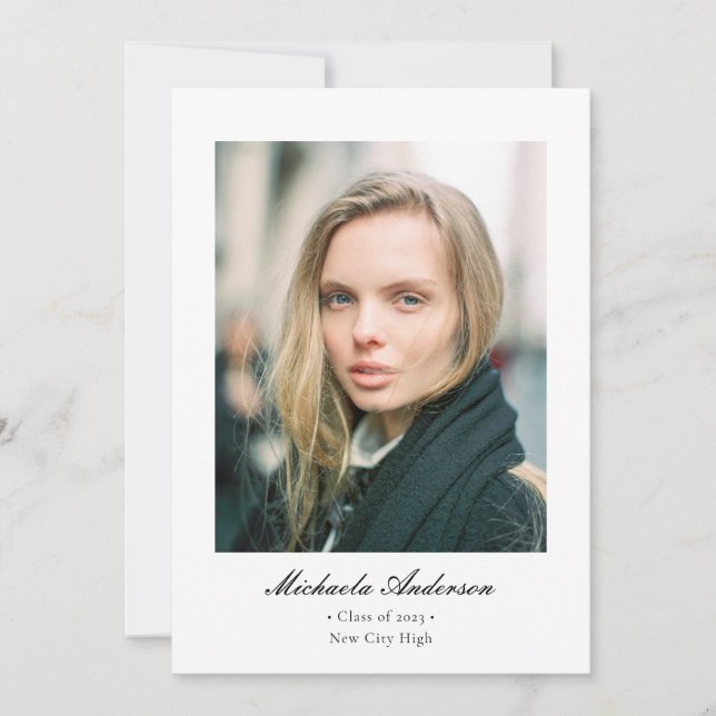 Anuncio Graduación de fotografía clásica elegante y formal (Anverso)