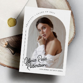 Anuncio Graduación de fotografía de arco moderno de moda