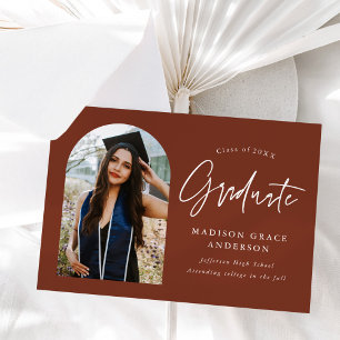 Anuncio Graduación de fotografía de arte marrón moderno
