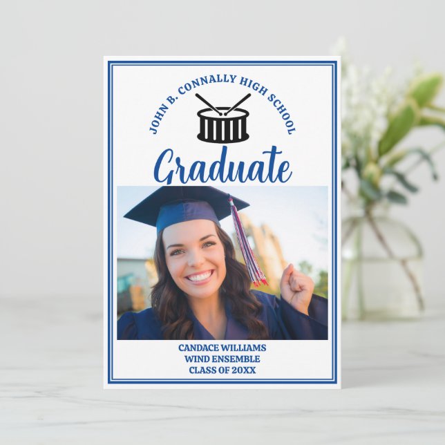 Anuncio Graduación de fotografía de banda de la escuela se (Anverso de pie)