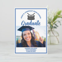 Graduación de fotografía de banda de la escuela se