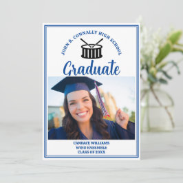 Anuncio Graduación de fotografía de banda de la escuela se