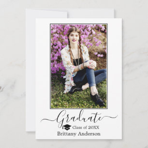Anuncio Graduación de fotografía de caligrafía moderna con