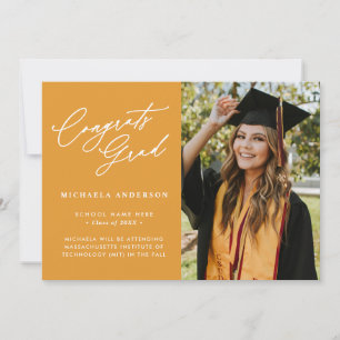 Anuncio Graduación de fotografía de escritura moderna de G