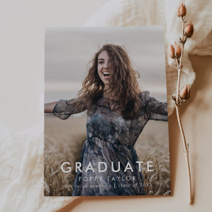 Anuncio Graduación de fotografía de posgrado en tipografía