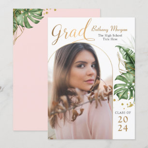 Anuncio Graduación de fotografía del Arco de Oro Rosado Tr