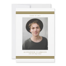 Graduación de fotografía moderna de rayas clásicas