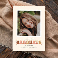 Graduación de fotografía retro Groovy Earth Tones