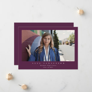 Anuncio Graduación de fotografía simple y moderna de Plum