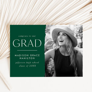 Anuncio Graduación de fotografía verde de corte moderno