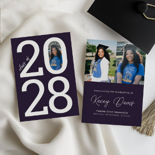 Anuncio Graduación de fotografía y año de clase Purple Mod