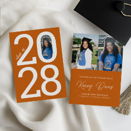 Anuncio Graduación de fotografía y año de naranja de clase