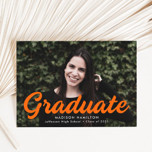 Anuncio Graduación de fotografías en Naranja negrita